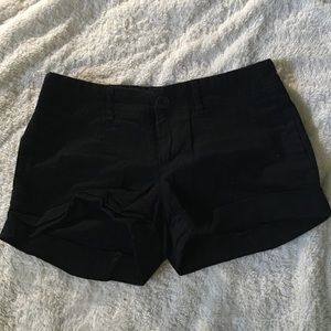 Black cotton shorts