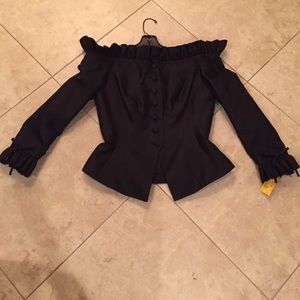 Off the shoulder silk top