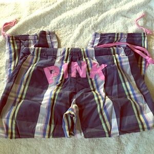 VS Pink cotton flannel pj bottoms
