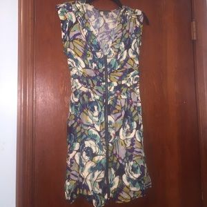 Floral zipper front dress