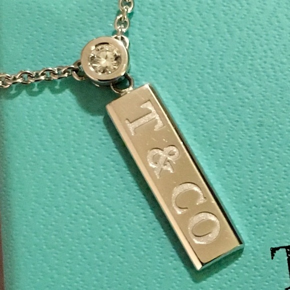 TIFFANY & CO. 18K White Gold Diamond  Necklace