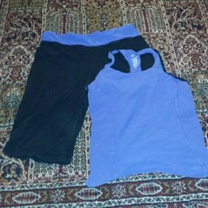 Workout tank and bottoms