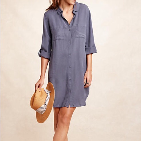Anthropology Button Up Dress