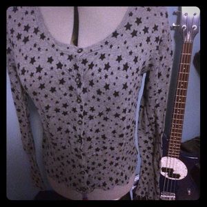 Super cute star long sleeve cardigan!