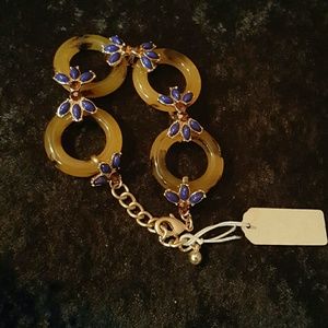 Tortoise and blue Bracelet