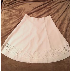 High waisted skirt with laser cut details