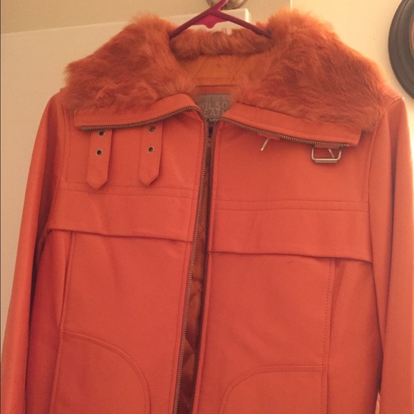 Burnt Orange Maxima Wilson Leather Jacket Small - Picture 1 of 4