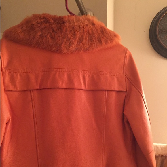 Burnt Orange Maxima Wilson Leather Jacket Small - Picture 4 of 4