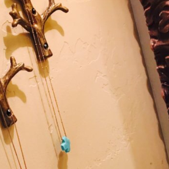 Gold & Turquoise Cross Necklace