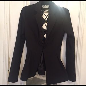 Stylestalker blazer with lace up back