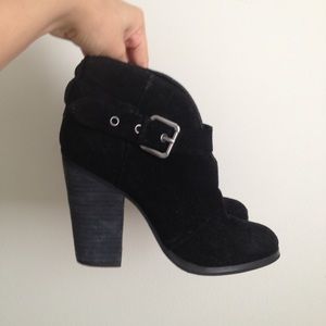 Black suede booties 7