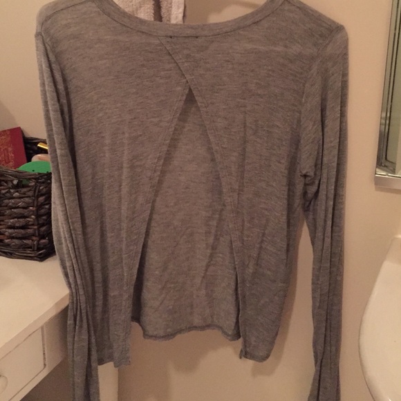 Gray open back long sleeve!