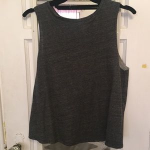 BB Dakota Gray Tank with scalloped back