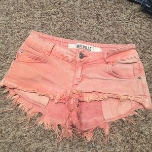 BRANDY MELVILLE PINK SHORT-SHORTS