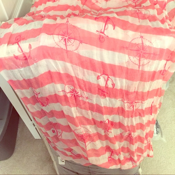 Pink & White Nautical Scarf