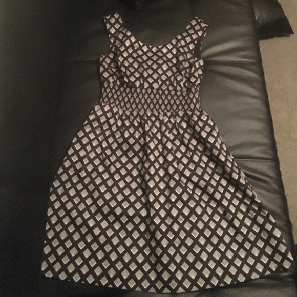 White House black market-checkered dress