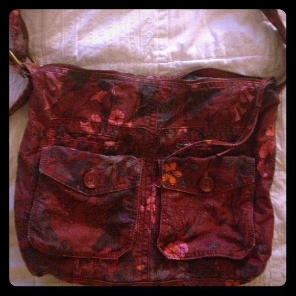 Flower print messenger