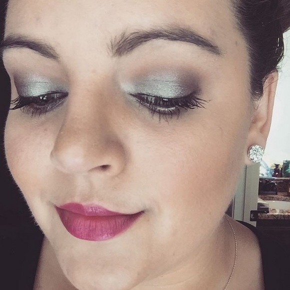 Blue Faux Druzy Earrings - Picture 3 of 4