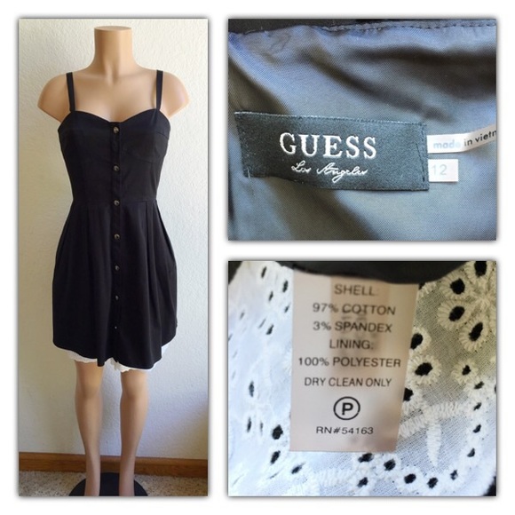 GUESS BUSTIER BUTTON DRESS - Picture 4 of 4