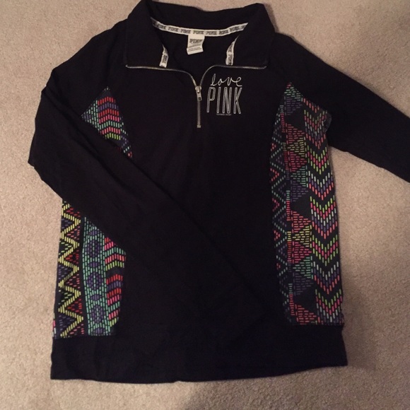 VS Pink lightweight aztec quarterzip