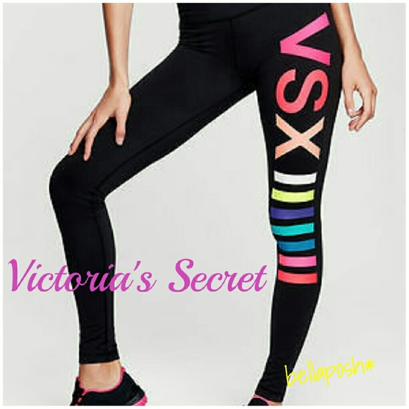 Victoria's Secret Pants - Victoria's Secret Knockout Rainbow Tights