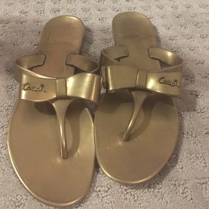 Gold Coach Sandals