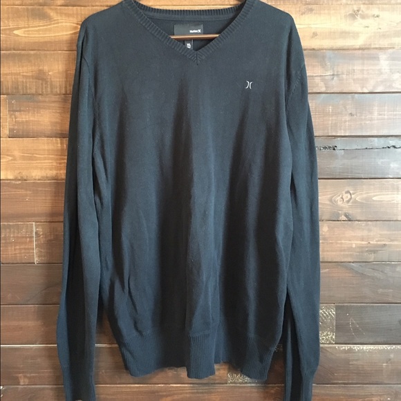 Black Hurley V-neck sweater