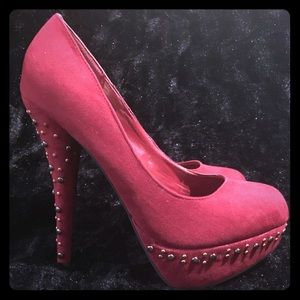Red Studded Pumps!