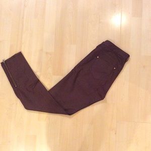 H&M Burgundy Skinny Jeans