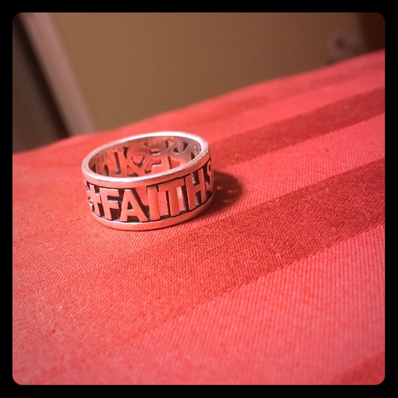 Faith, hope and love James Avery Ring size 8