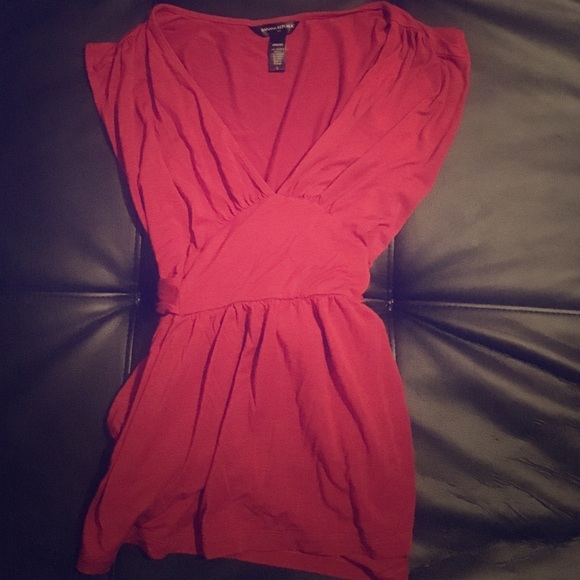 "Burnt" red banana republic stretch top