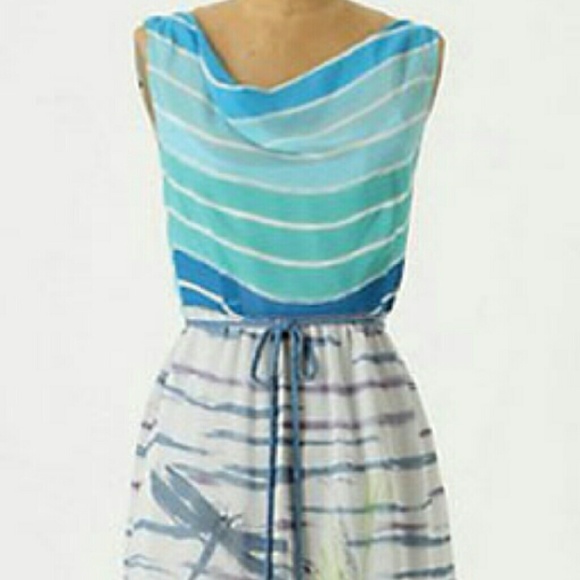 We Vera Anthropology Watercolor Dress