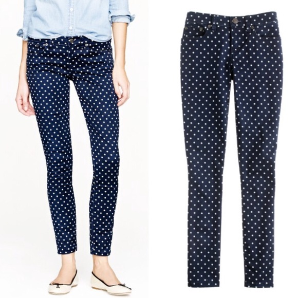 J. Crew Polka Dot Toothpick Jeans - Picture 2 of 5