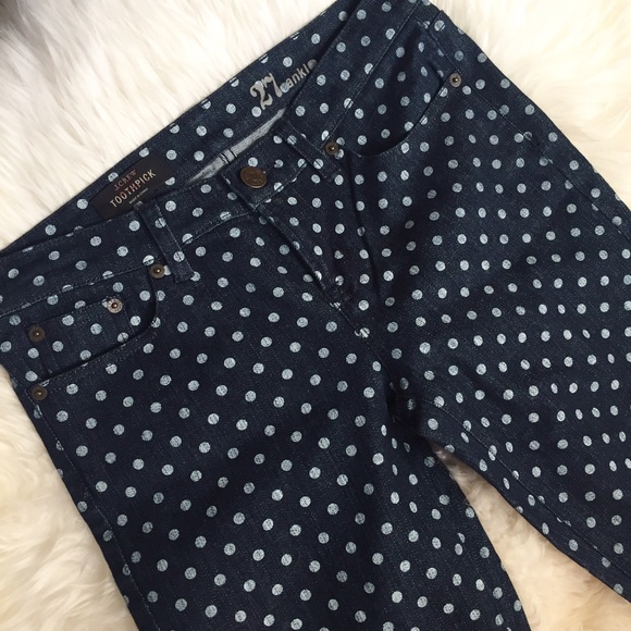 J. Crew Polka Dot Toothpick Jeans - Picture 3 of 5