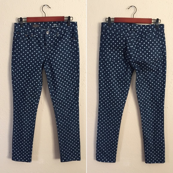 J. Crew Polka Dot Toothpick Jeans - Picture 5 of 5