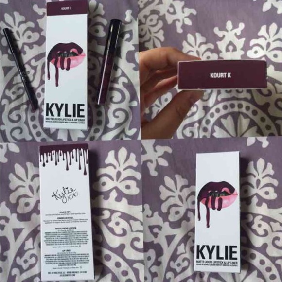Kylie Lip Kit-Kourt K Matching Eyeliner & Lip Makeup  Kylielipkit Kourt K