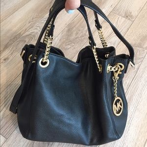 Michael Kors black leather crossbody