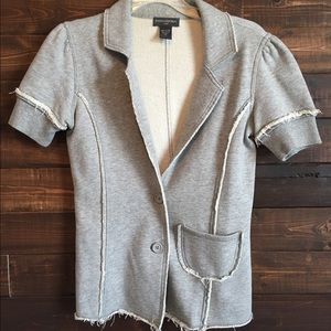 Banana Republic gray sweatshirt blazer