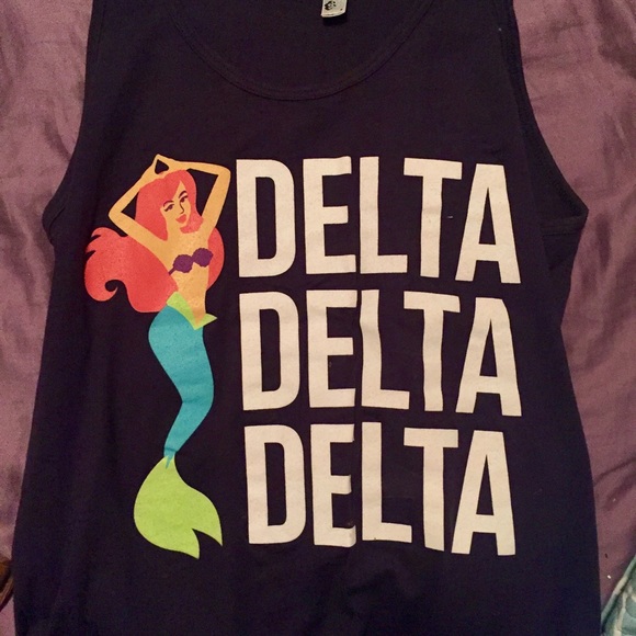 📍SOLD📍Little mermaid Tri Delta tank top