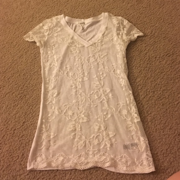 White Aeropostale lace top