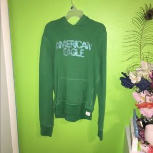Green hoodie