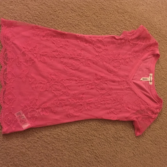 Pink Aeropostale lace shirt