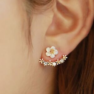 Daisy Flower Rhinestones Earrings