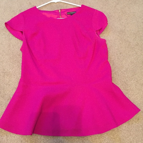 Express Tops - Pink peplum