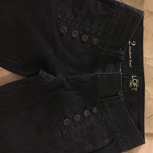 Loft dark denim modern boot jeans (size 2)