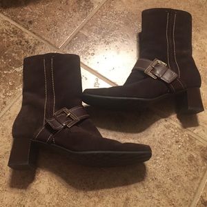 Ecco Chocolate Brown Booties