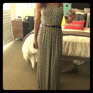 Strapless Aztec maxi dress
