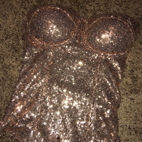 Sequin bustier style top