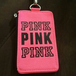 Pink wallet/lanyard