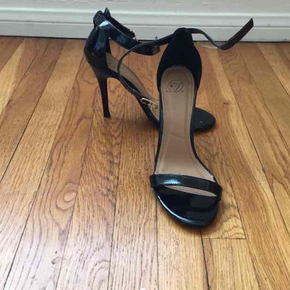 Black strappy stilettos